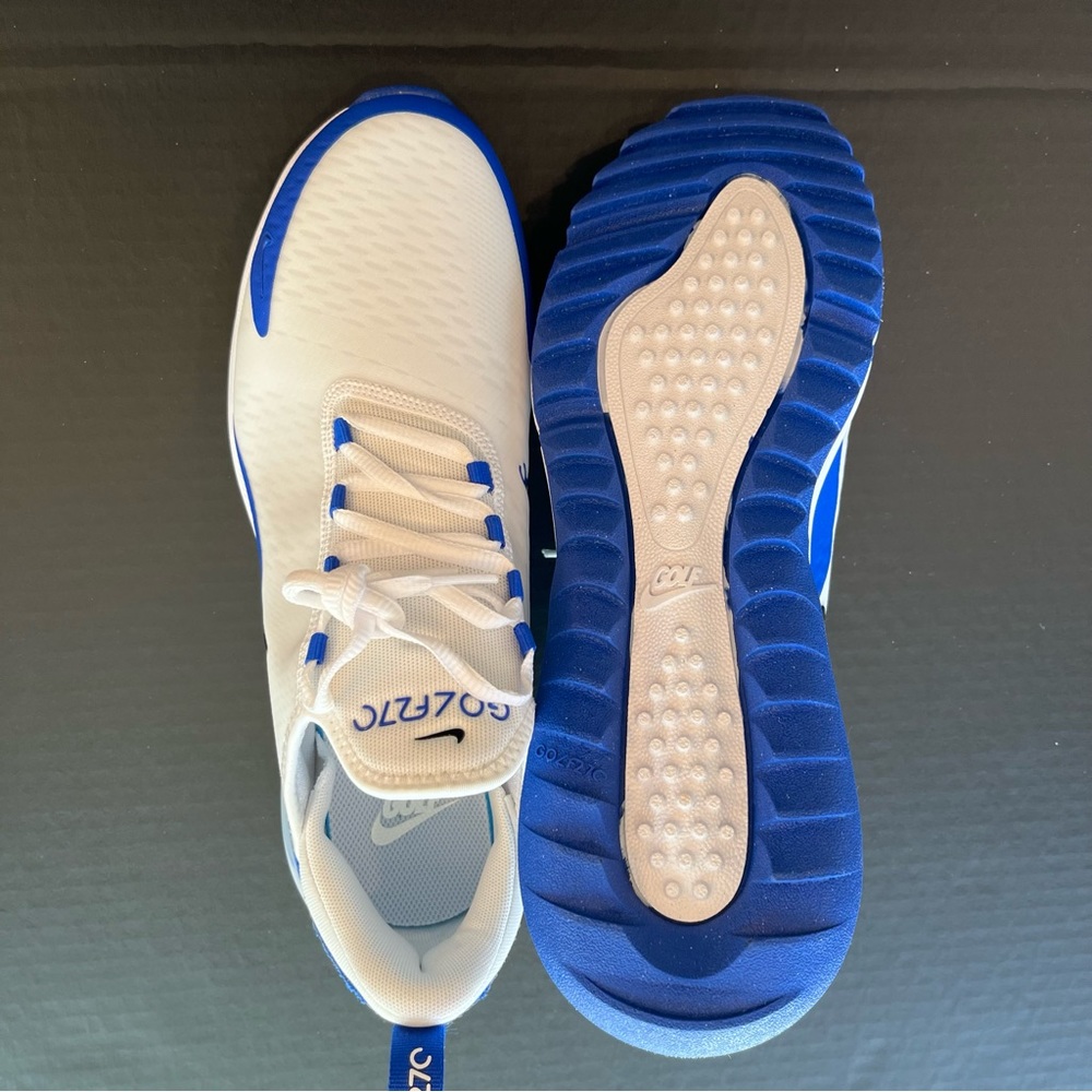 Nike Air Max 270 Golf White Racer Blue Men Sz 10.5 Shoes CK6483-106 NEW! ** - Picture 3 of 7